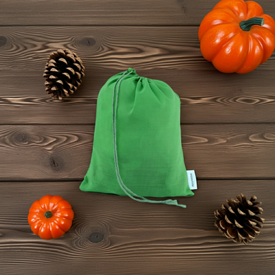 Forest Green Cotton Pouch