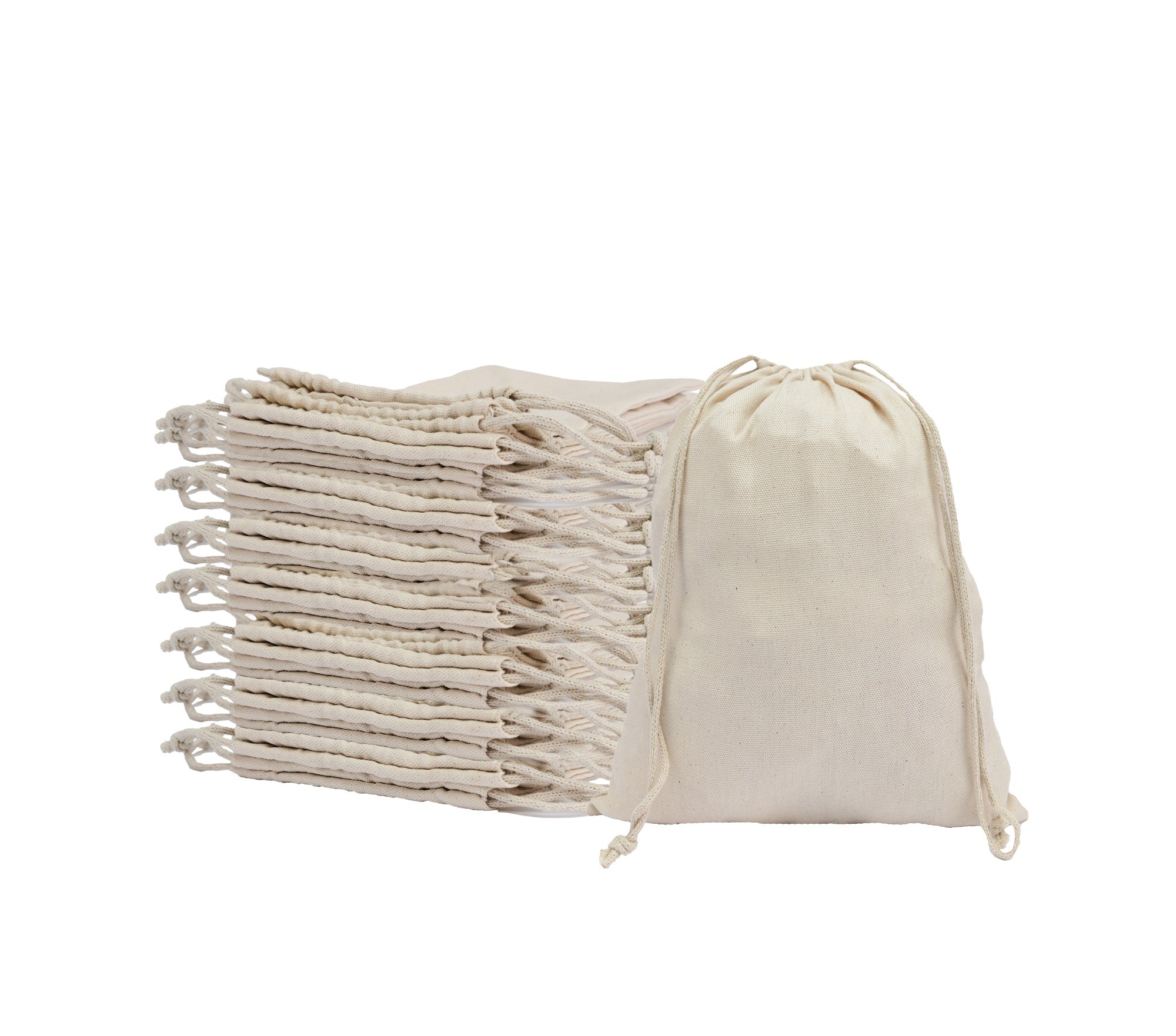 Cotton Canvas Double Drawstring Pouch