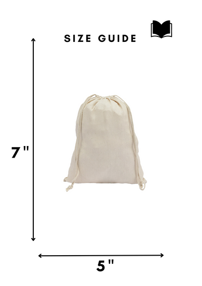 Cotton Canvas Double Drawstring Pouch