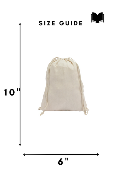 Cotton Canvas Double Drawstring Pouch