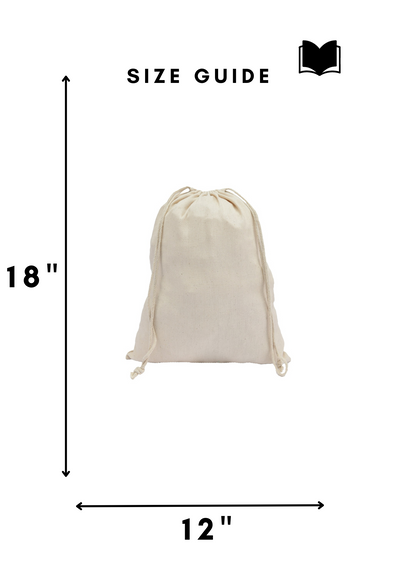 Cotton Canvas Double Drawstring Pouch