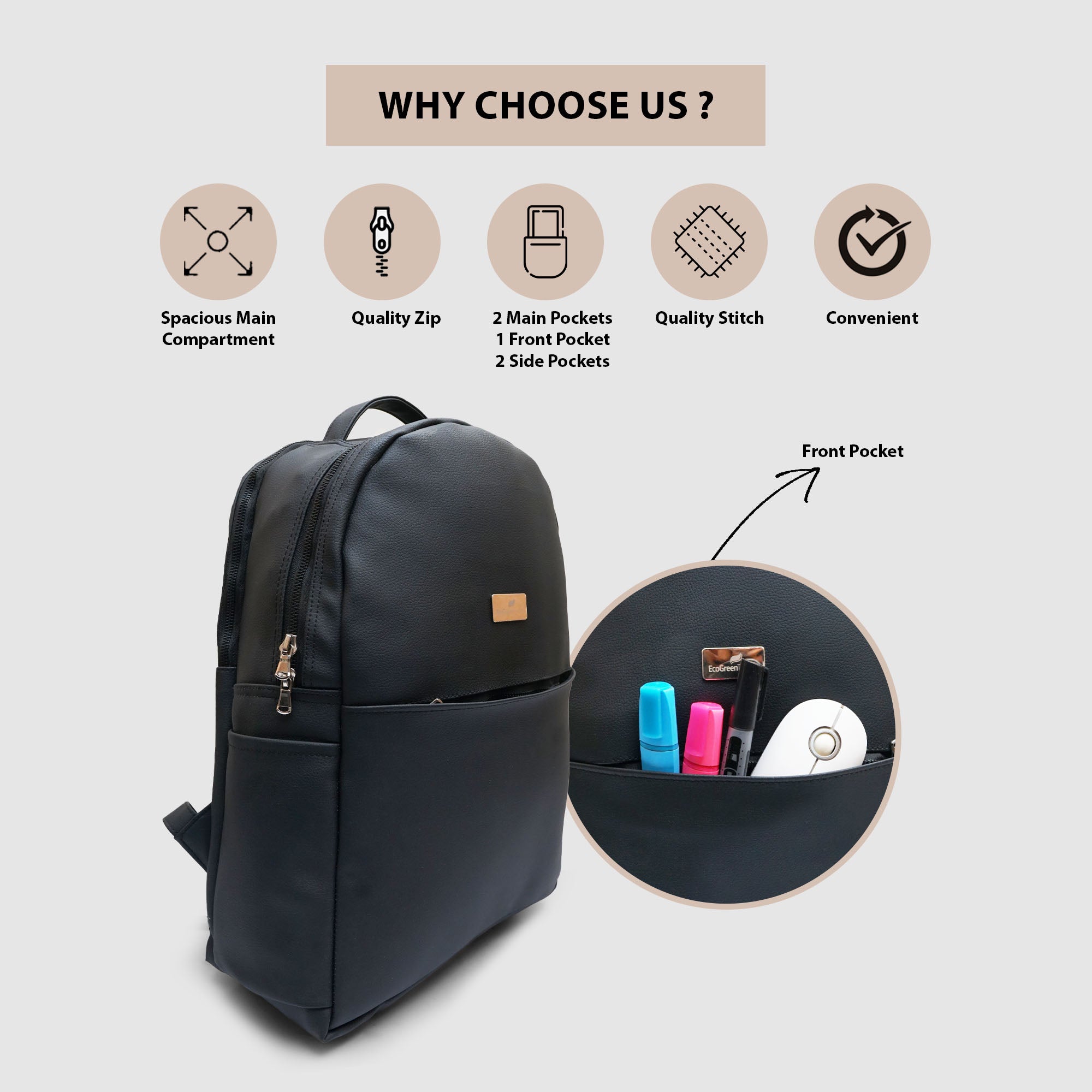 Urban Leather Backpack