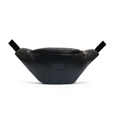 Single Zip Leather Fanny Pack