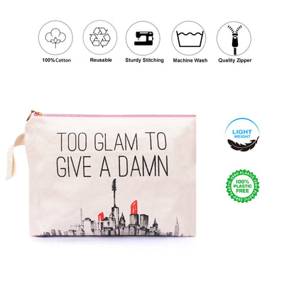 KHASHAA Canvas Makeup Bag