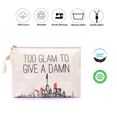 KHASHAA Canvas Makeup Bag