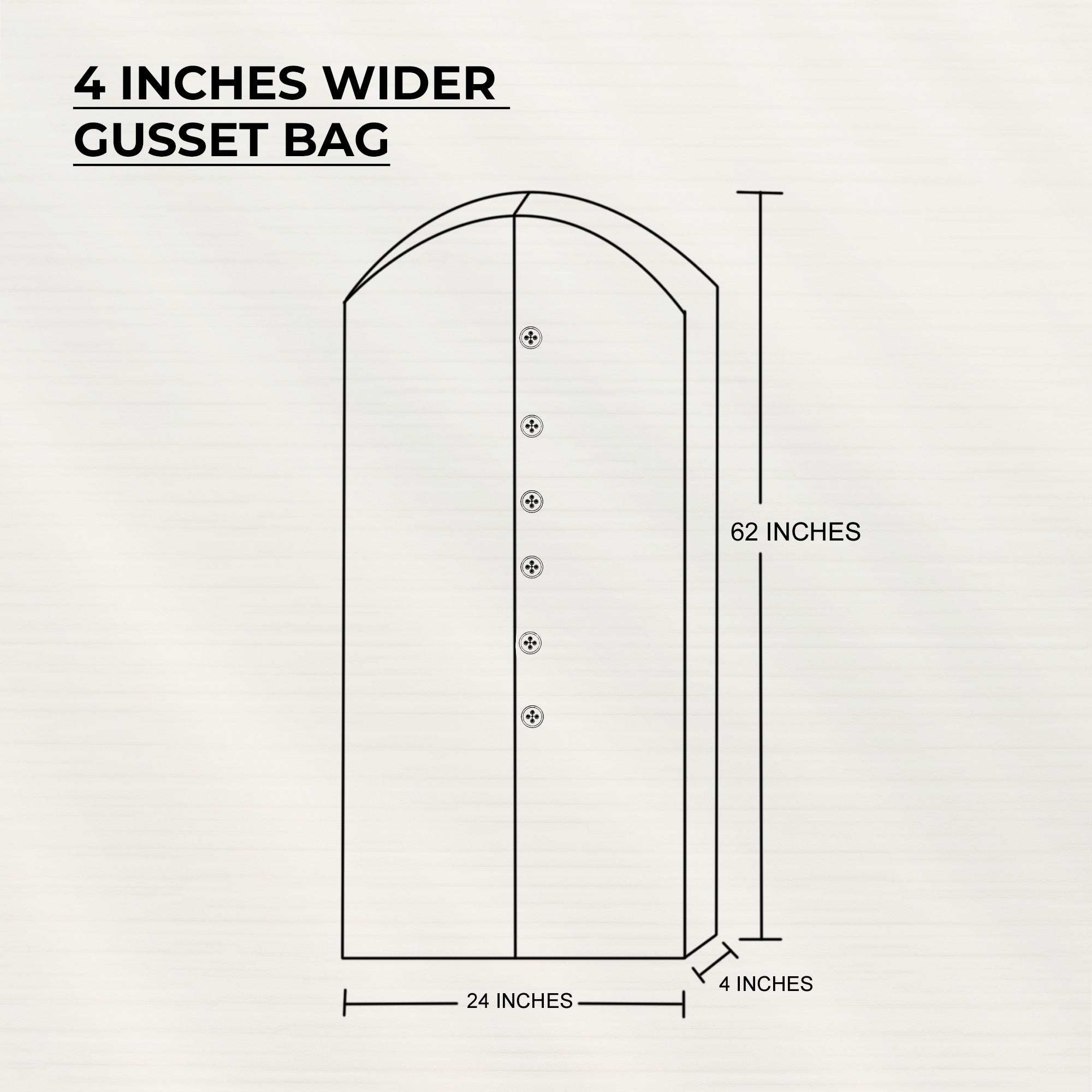 Buttoned Cotton Garment Bag