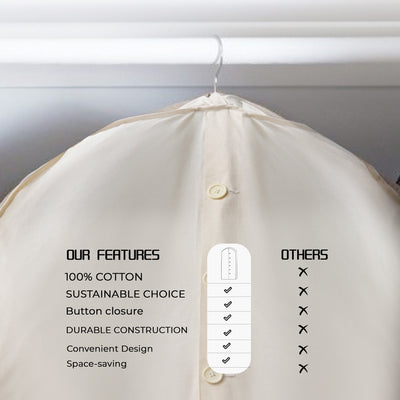 Buttoned Cotton Garment Bag