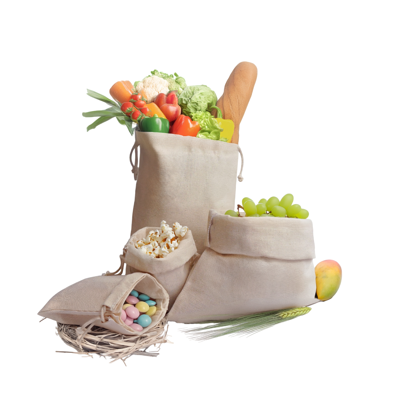 Classic Cotton Double Drawstring Pouch