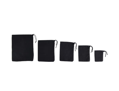 Midnight Black Cotton Pouch
