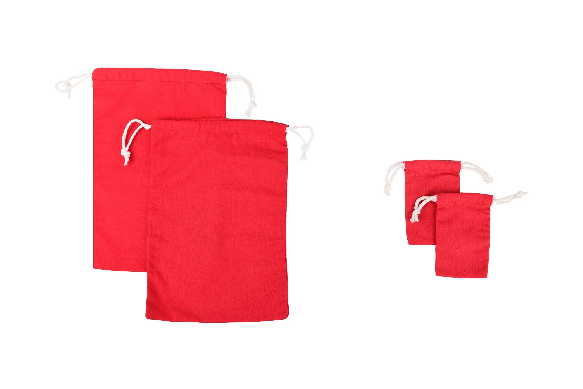 Berry Red Cotton Pouch