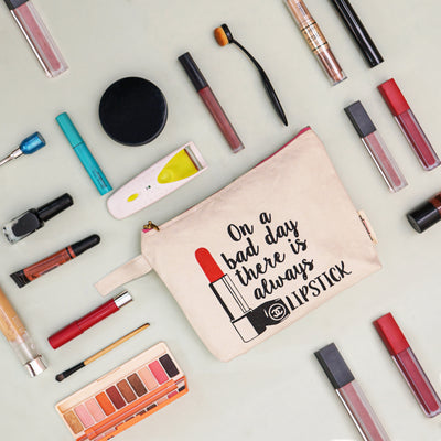 KHASHAA Canvas Makeup Bag