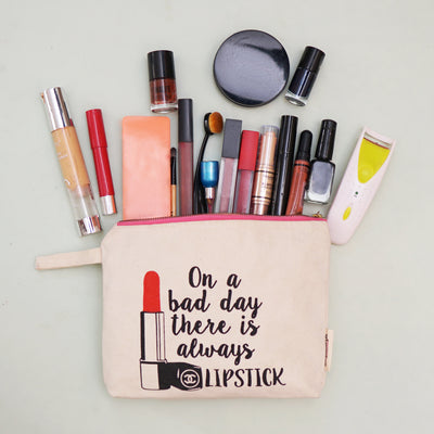 KHASHAA Canvas Makeup Bag