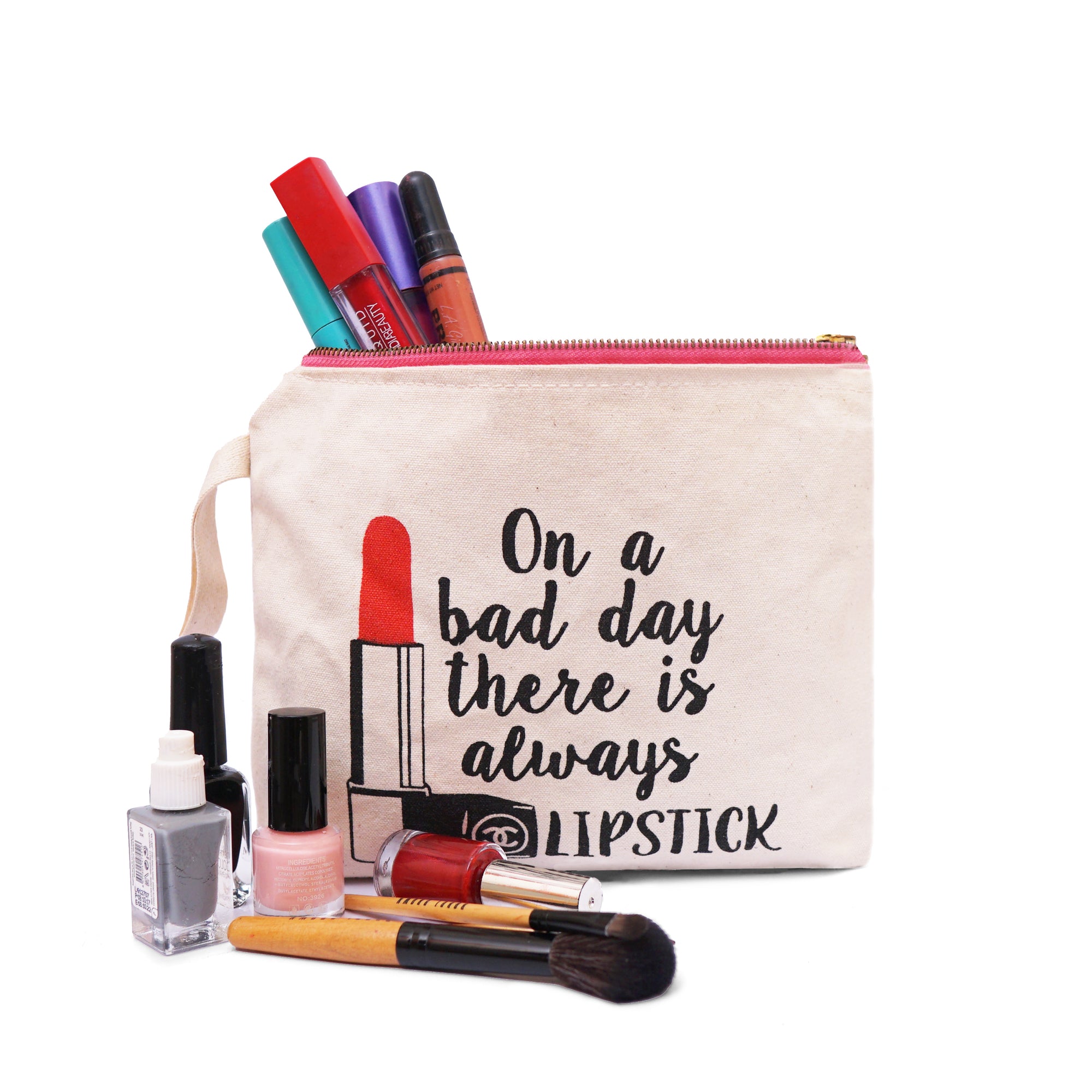 KHASHAA Canvas Makeup Bag