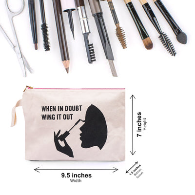 KHASHAA Canvas Makeup Bag
