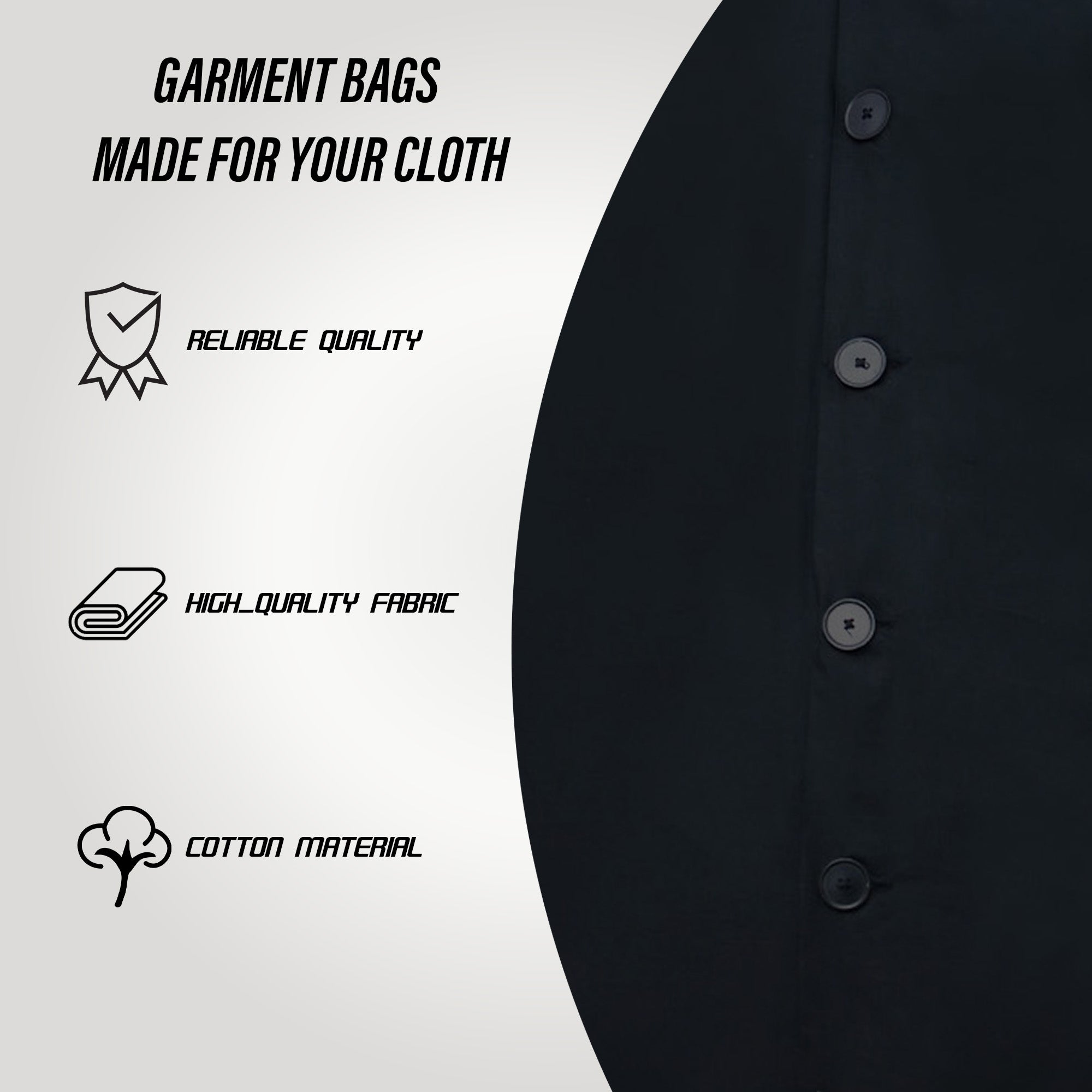 Buttoned Cotton Garment Bag