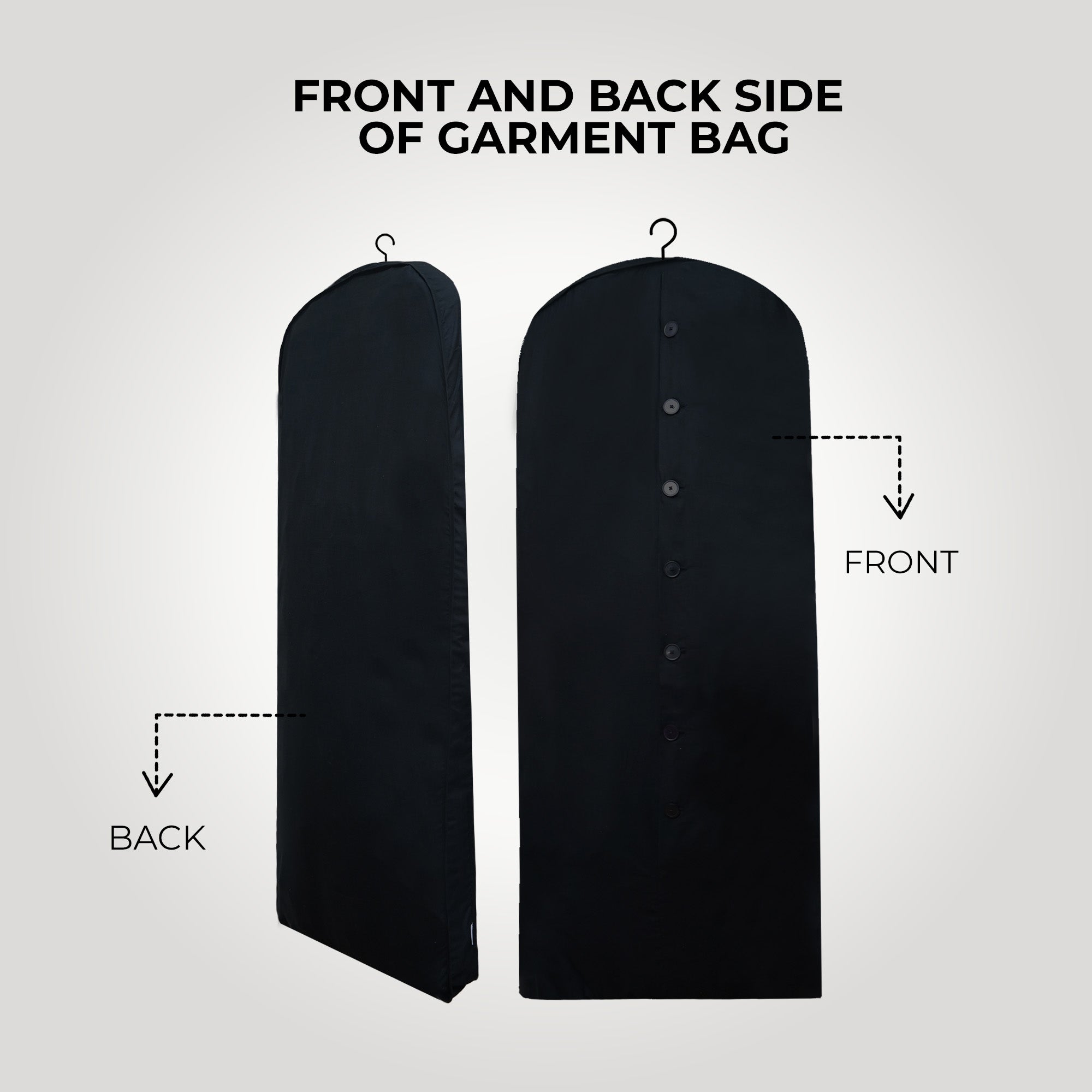 Buttoned Cotton Garment Bag