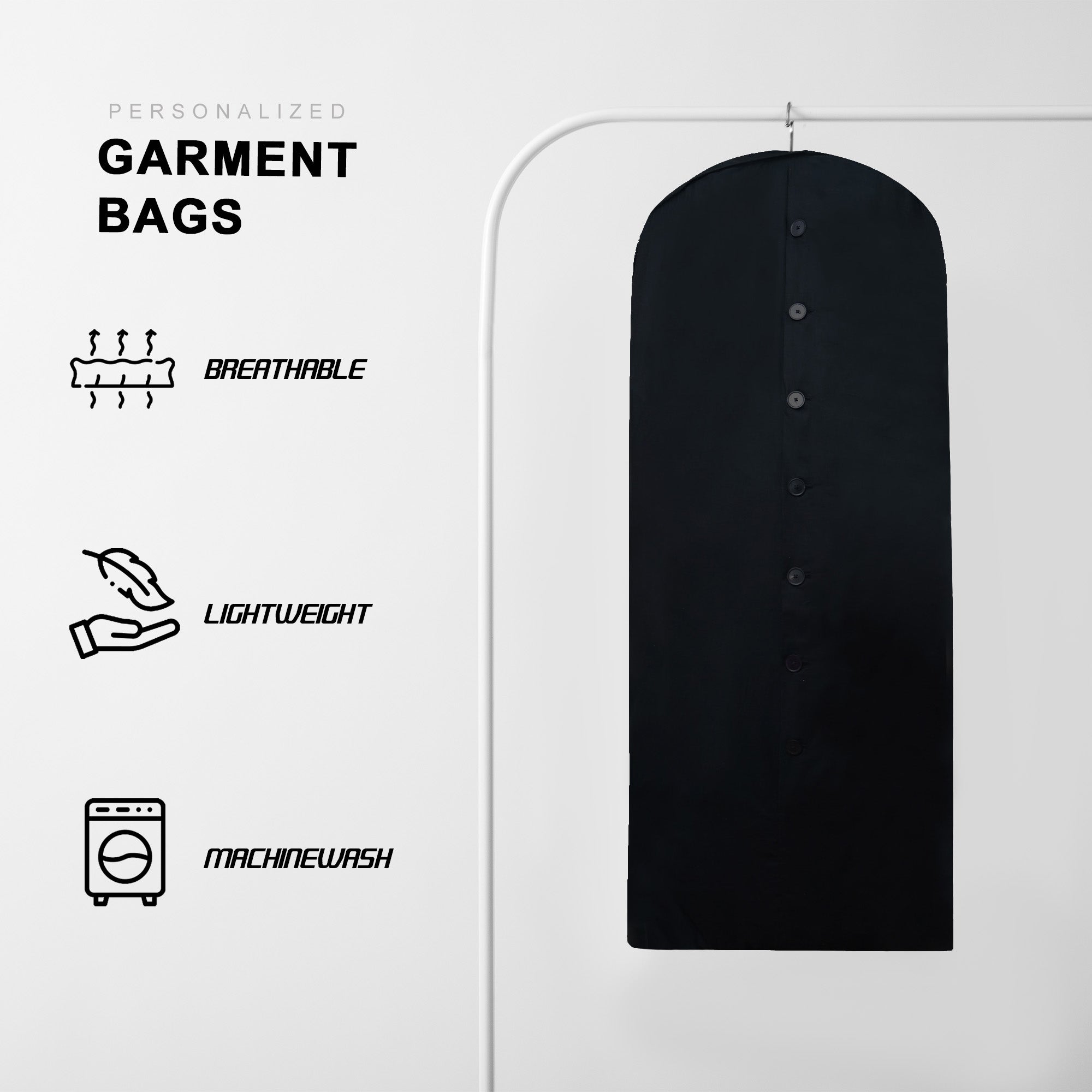 Buttoned Cotton Garment Bag