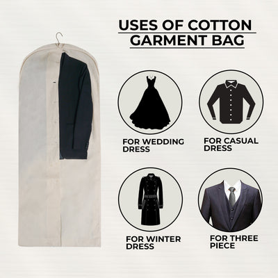 Buttoned Cotton Garment Bag