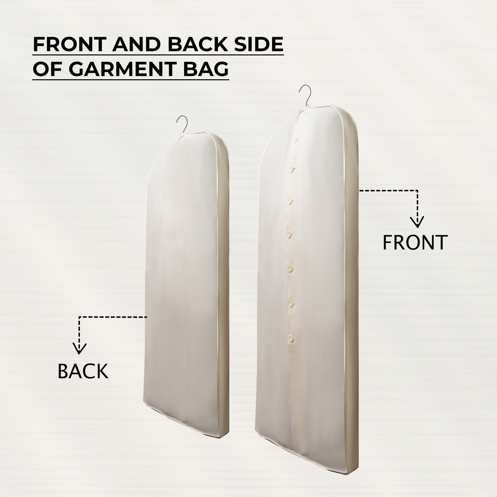 Buttoned Cotton Garment Bag