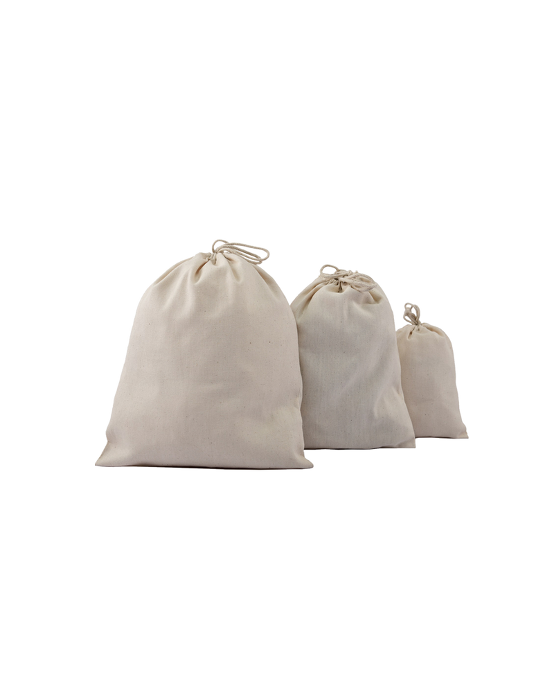 Cotton Canvas Double Drawstring Pouch
