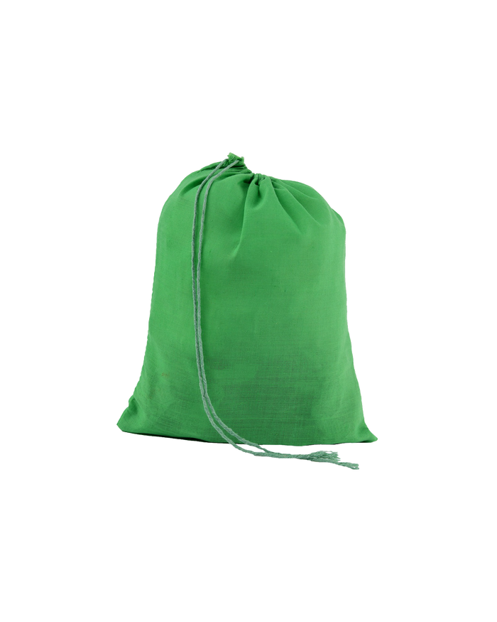 2x3 in Green Cotton Drawstring Bag