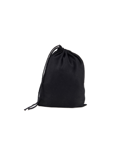 Midnight Black Cotton Pouch