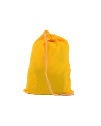Sunrise yellow cotton single drawstring pouch