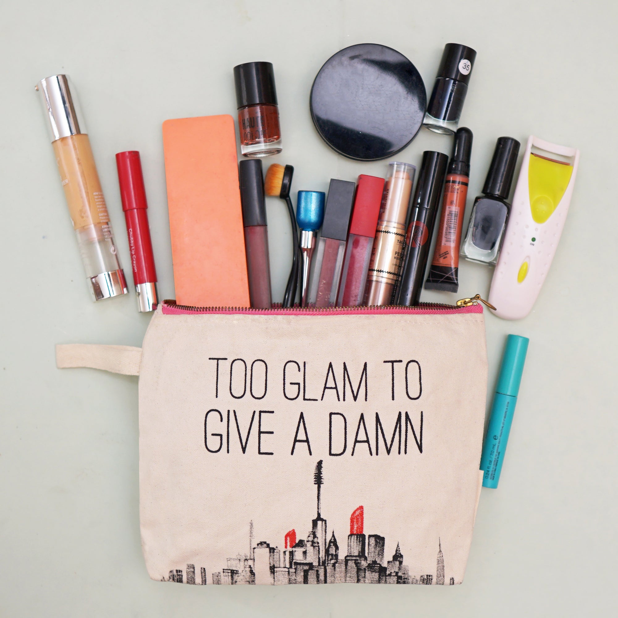 KHASHAA Canvas Makeup Bag