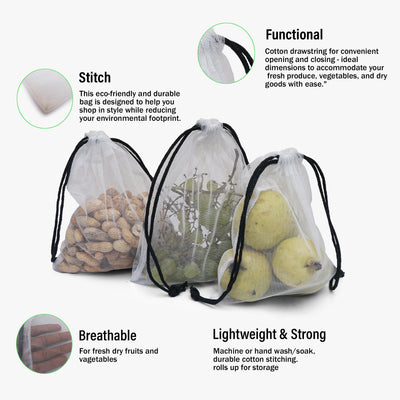 Polyester Mesh Drawstring Pouch