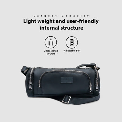 Multi-Pocket Leather Handbag