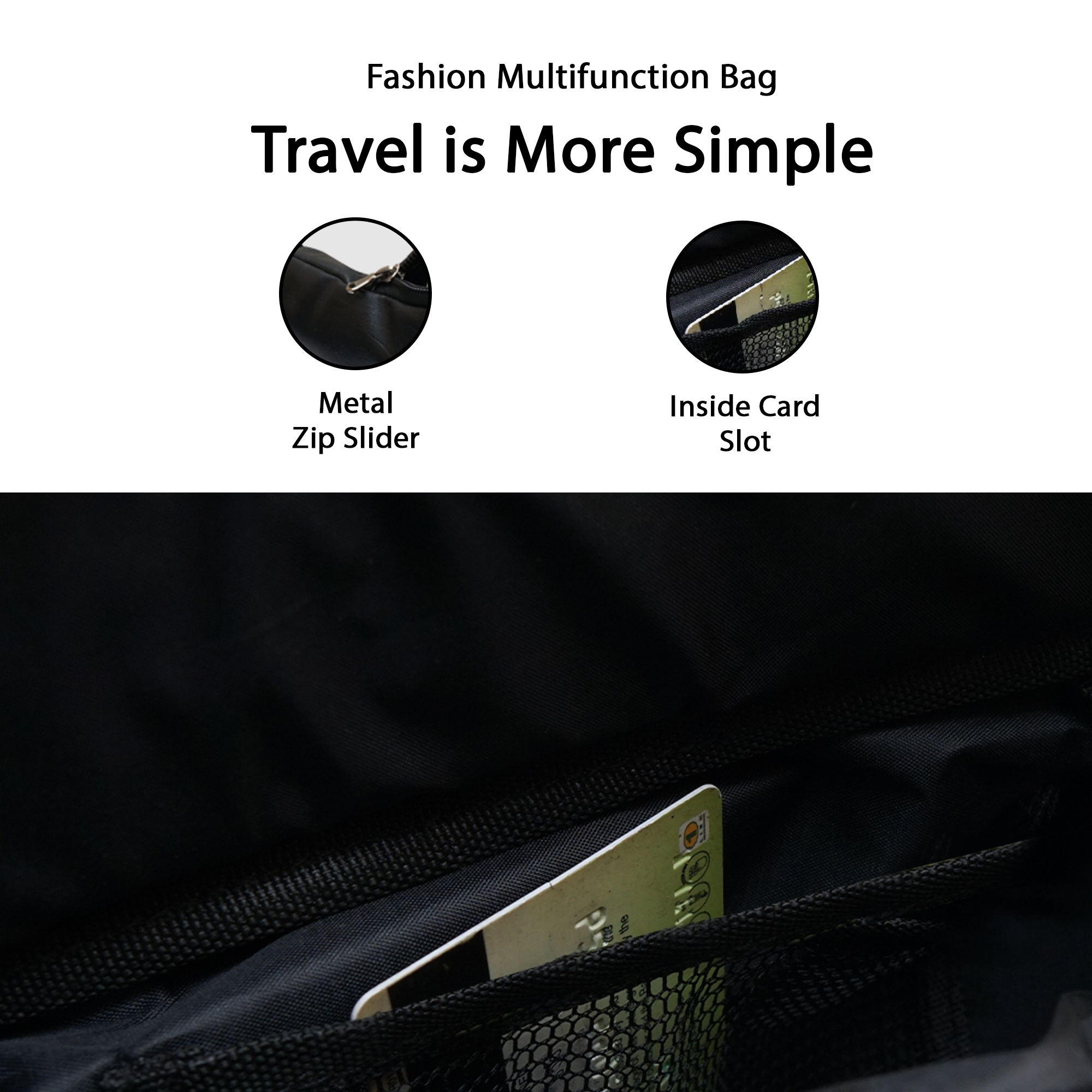 Single Zip Leather Fanny Pack