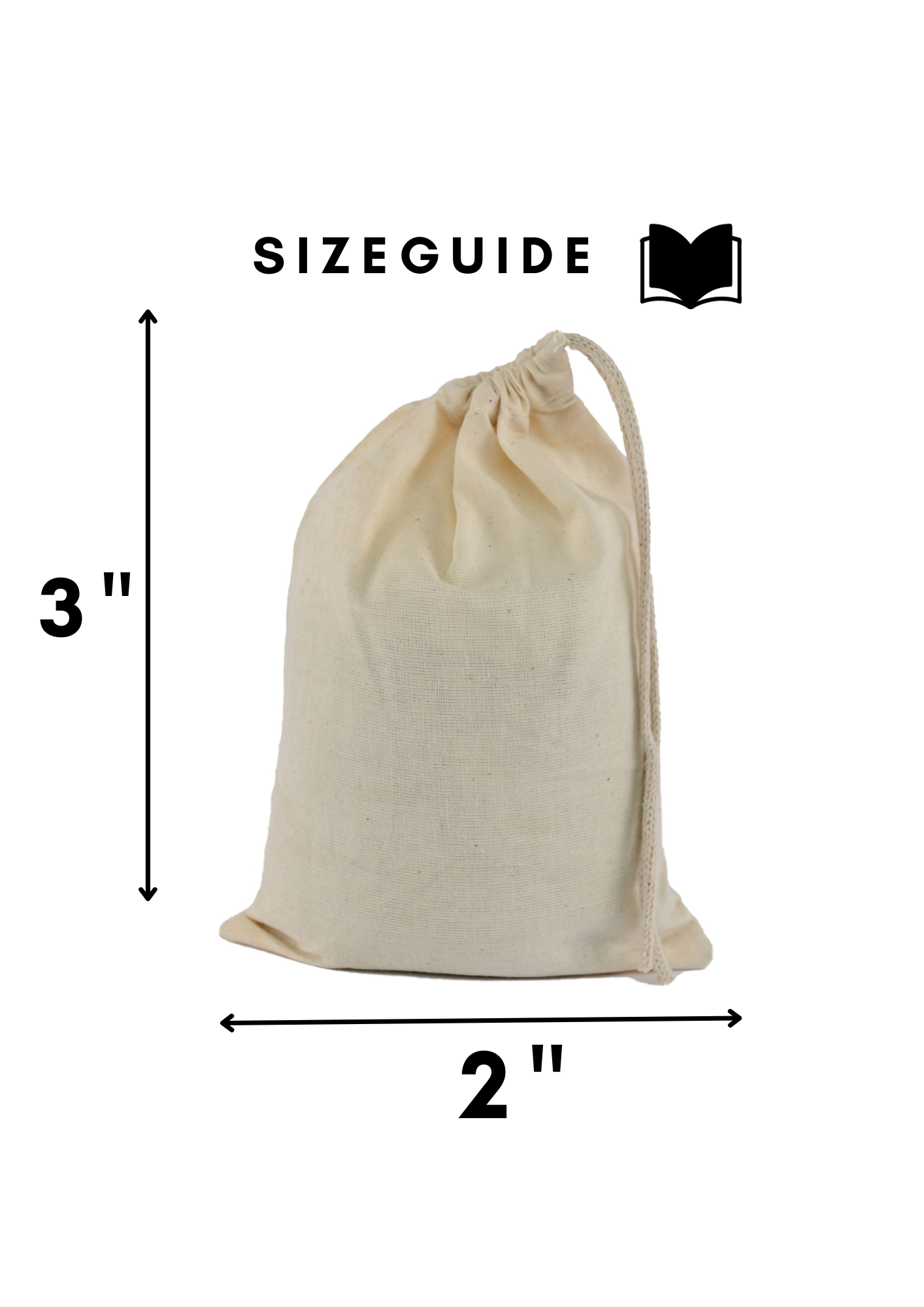 100% Cotton Single Drawstring Pouch for everyday use