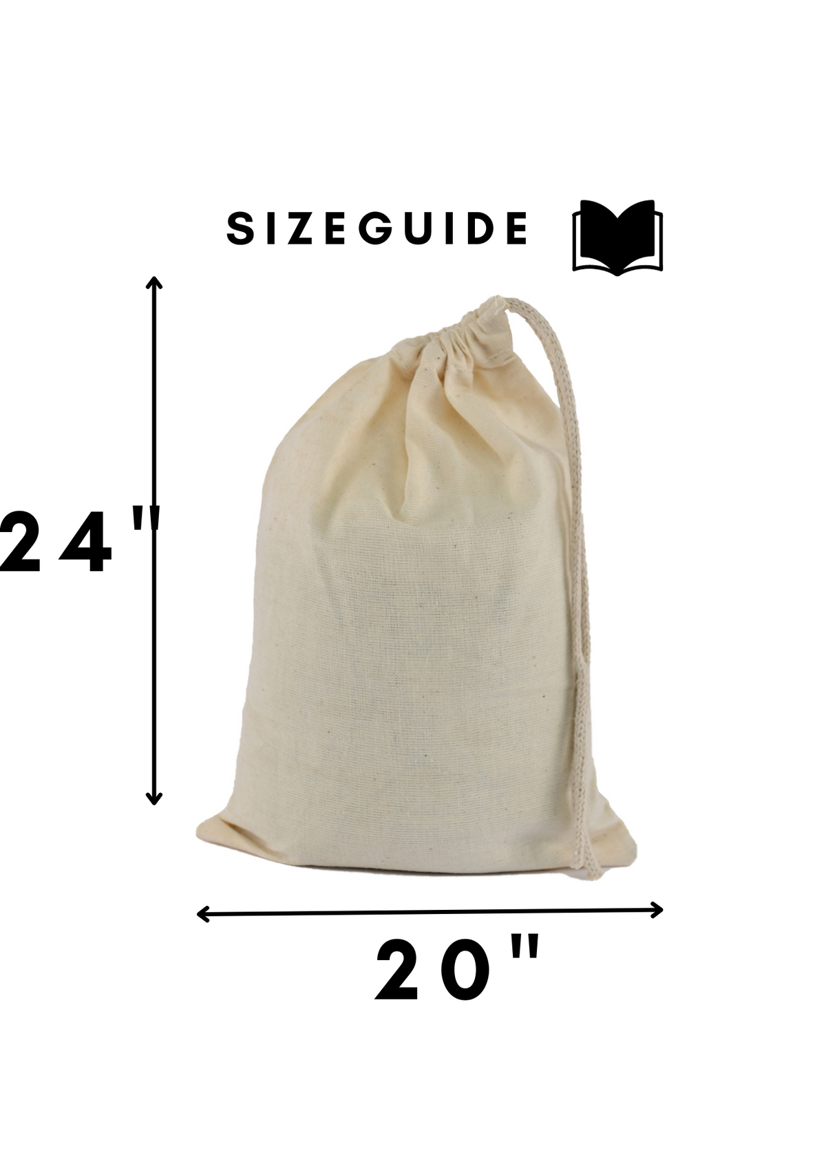 20x24 in Cotton Drawstring Bag