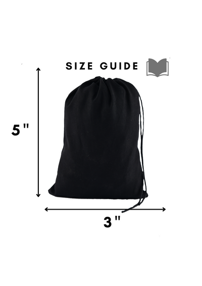 Midnight Black Cotton Pouch