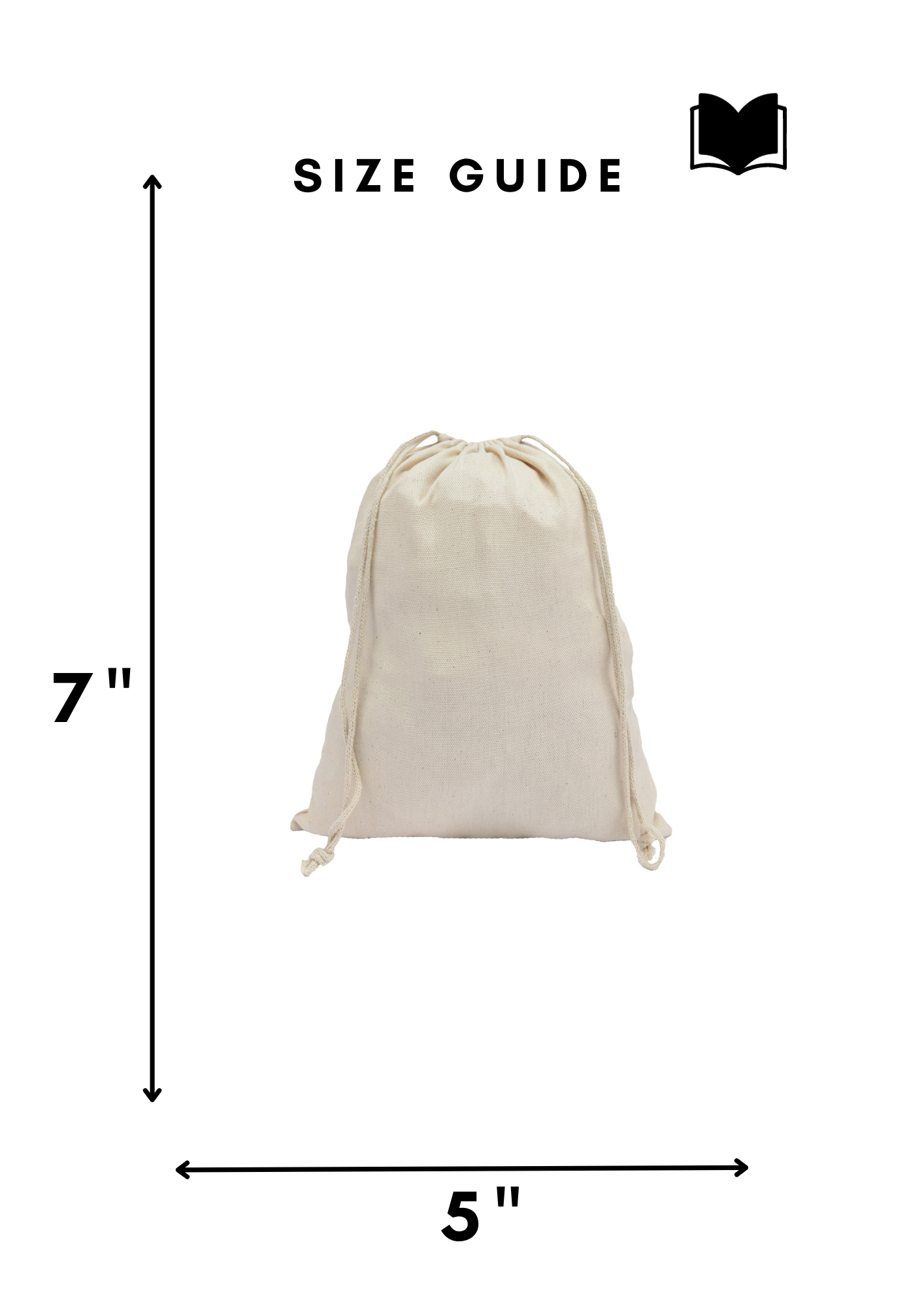 100% Cotton Canvas Double Drawstring Pouch for everyday use