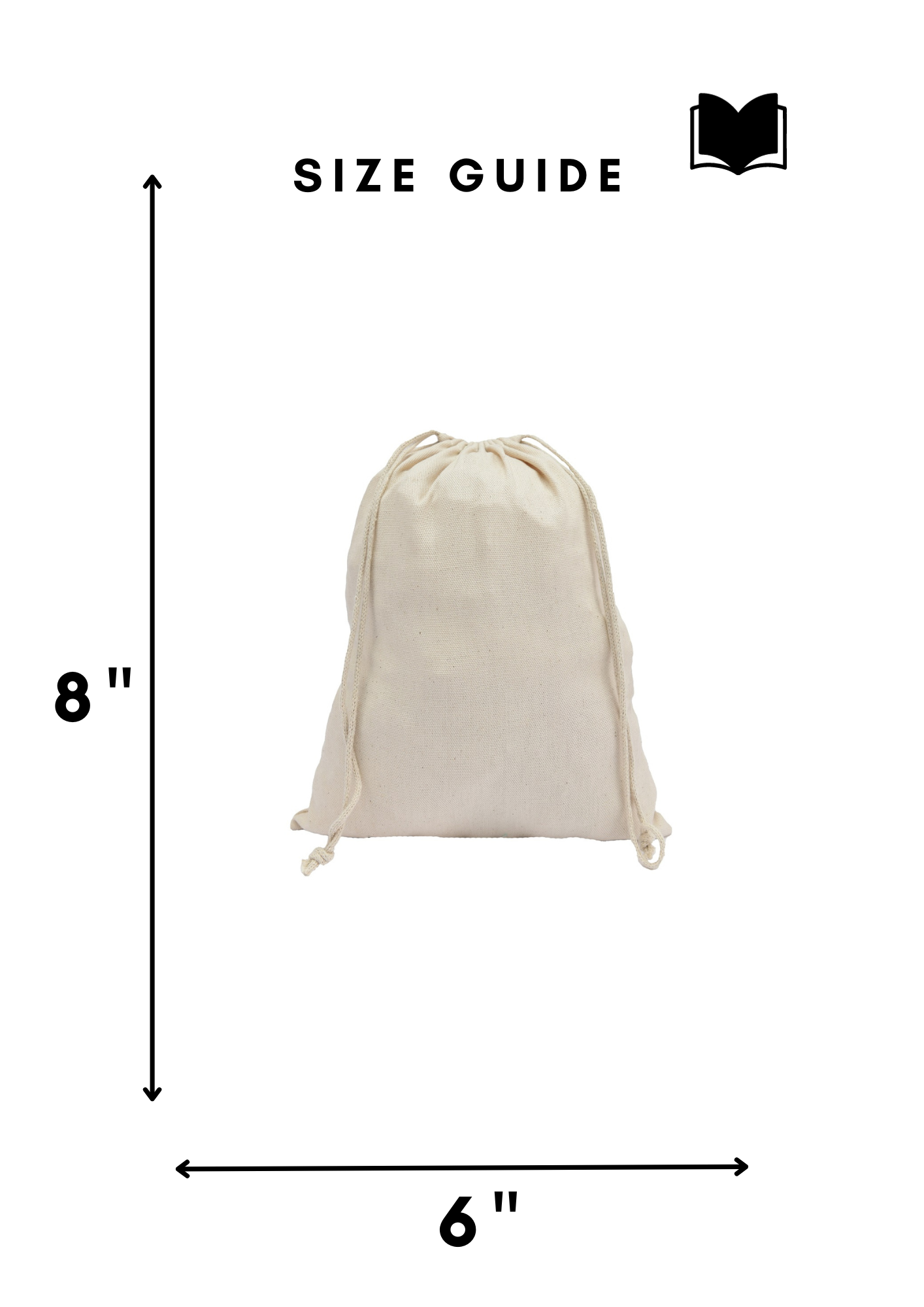 100% Cotton Canvas Double Drawstring Pouch for everyday use