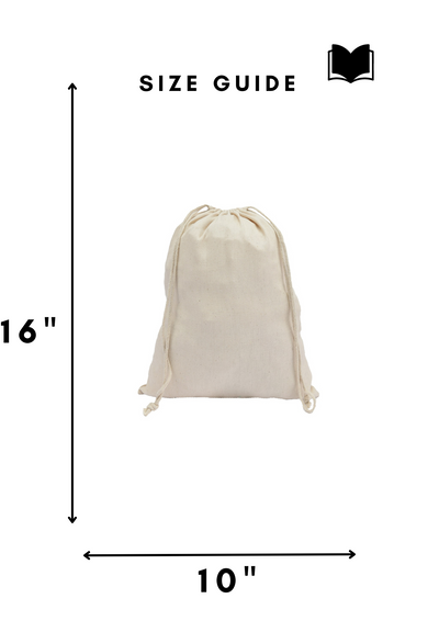 Cotton Canvas Double Drawstring Pouch