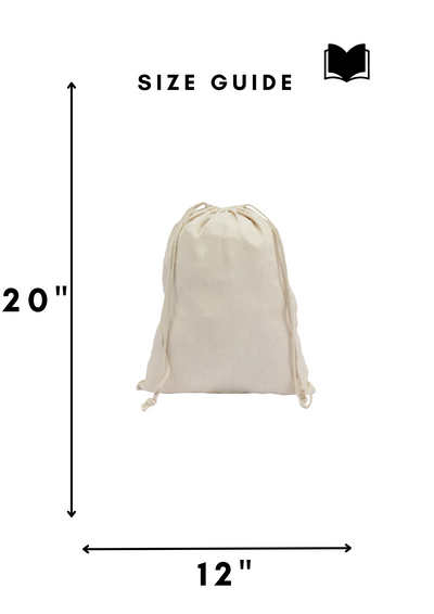 Cotton Canvas Double Drawstring Pouch